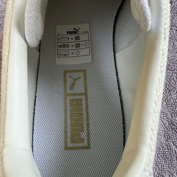 Puma Off White Canvas Men’s Sneakers Gum Sole - Picture 4 of 9